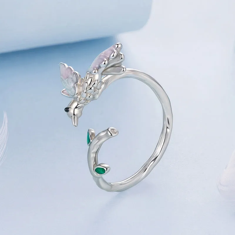 Silver Kingfisher Branch Ring sold by Selenichast product image thumbnail 5