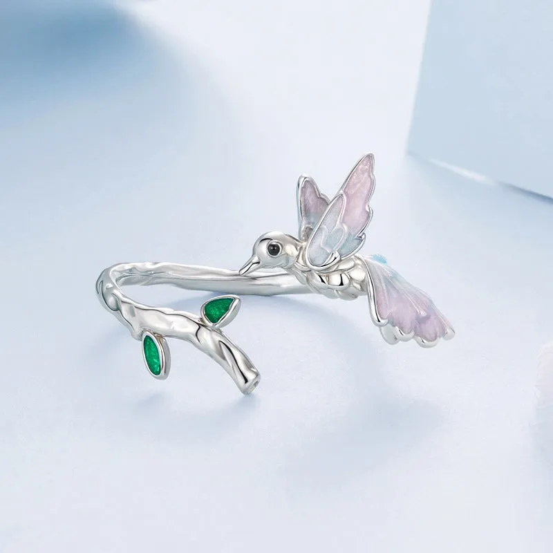 Silver Kingfisher Branch Ring sold by Selenichast product image thumbnail 4