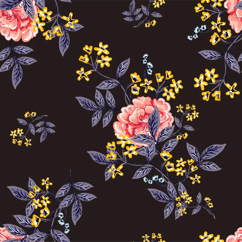 Vintage Peony Bloom Square Scarf sold by Selenichast