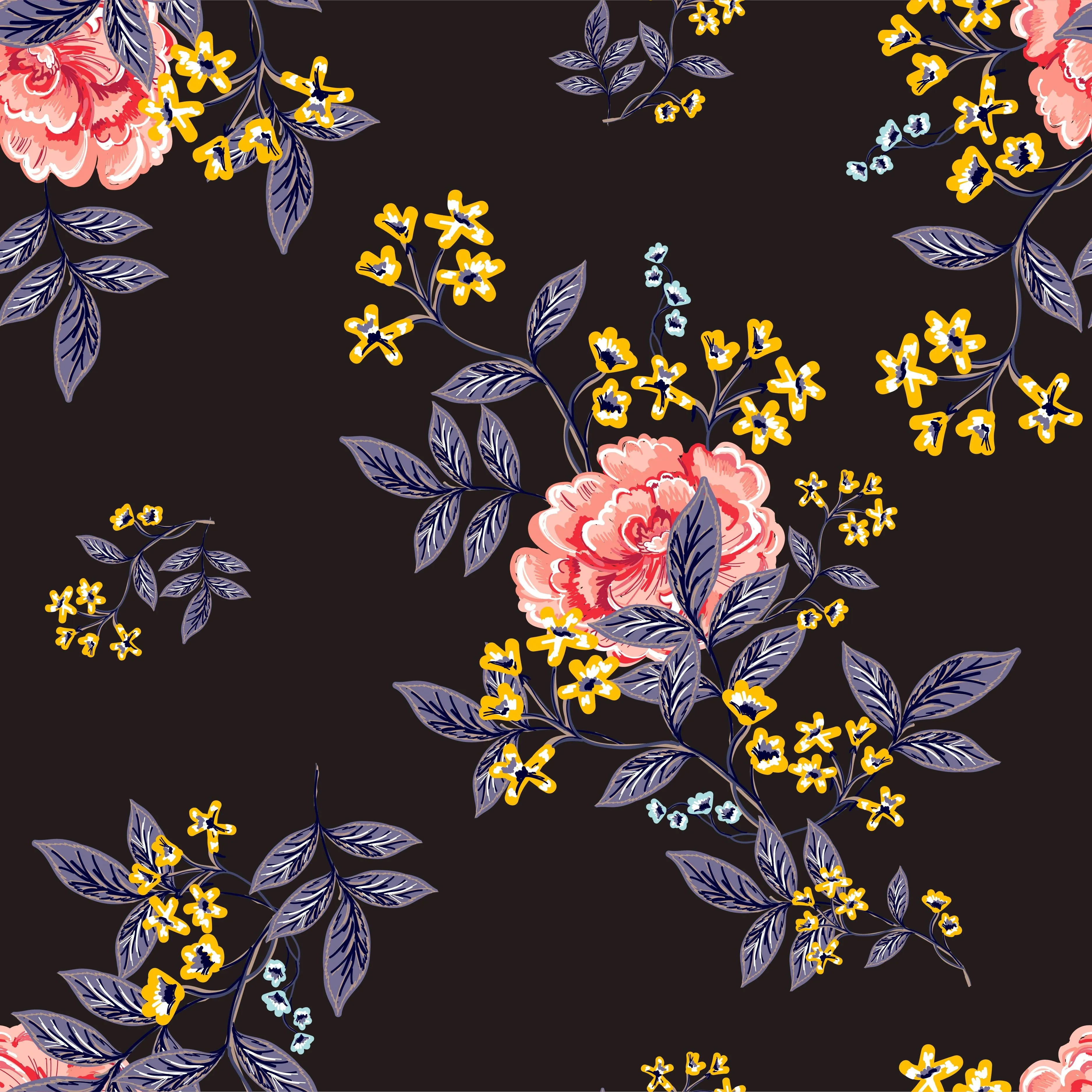 Vintage Peony Bloom Square Scarf sold by Selenichast