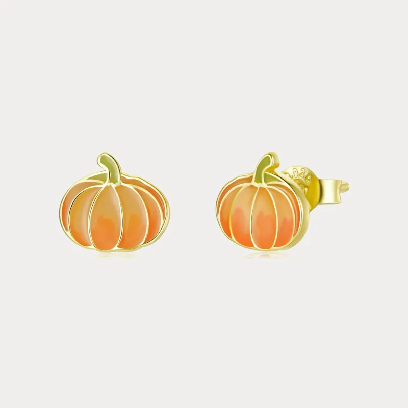 Pumpkin Stud Earrings sold by Selenichast