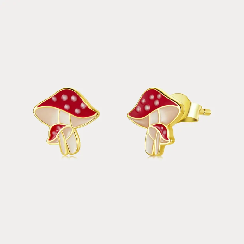 Mushroom Stud Earrings sold by Selenichast