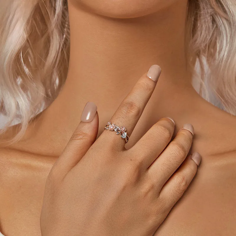 Silver Sakura Butterfly Ring sold by Selenichast product image thumbnail 3