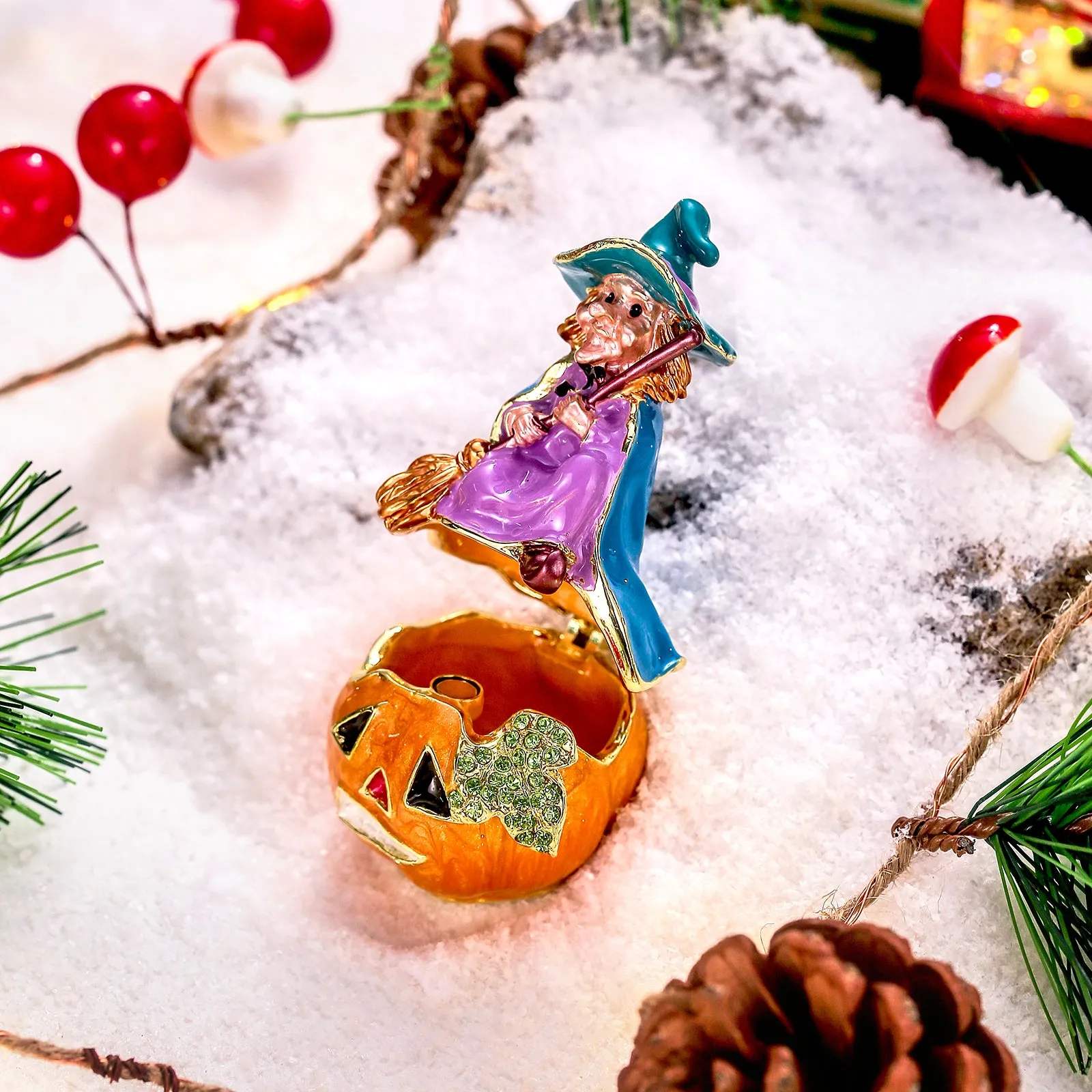 Pumpkin Witch Trinket Box sold by Selenichast product image thumbnail 3