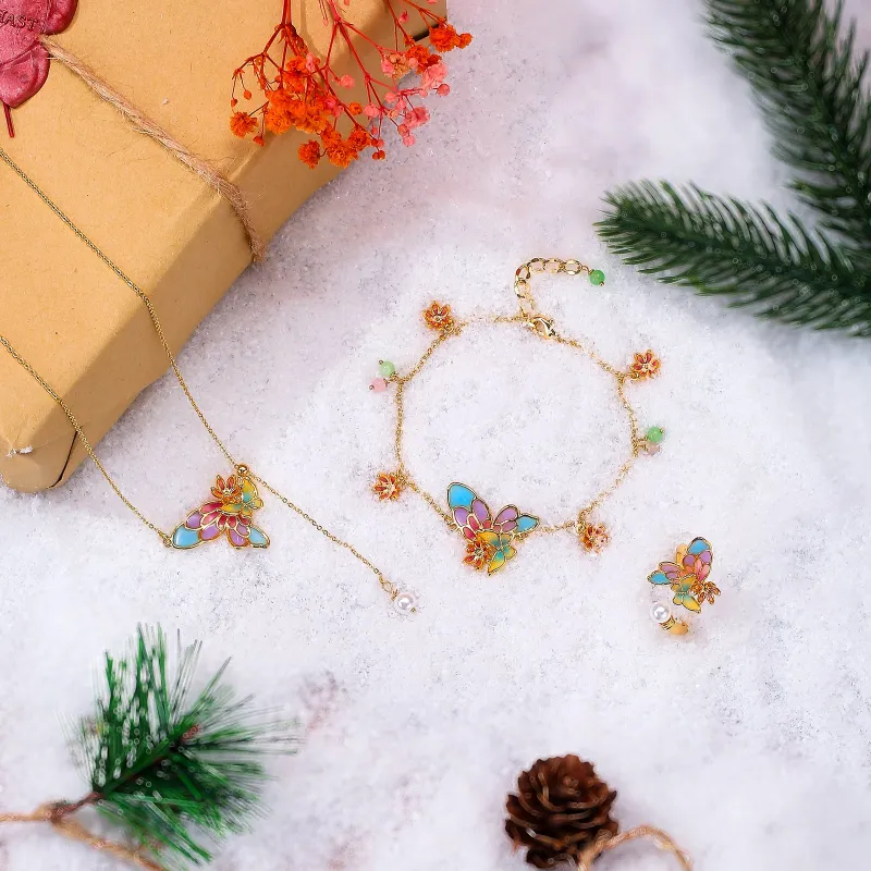 Butterfly Jewelry Set with Gift Wrapping sold by Selenichast