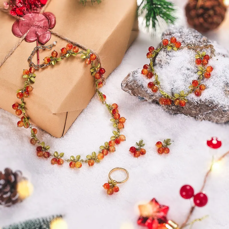 Berry Jewelry Set with Gift Wrapping sold by Selenichast