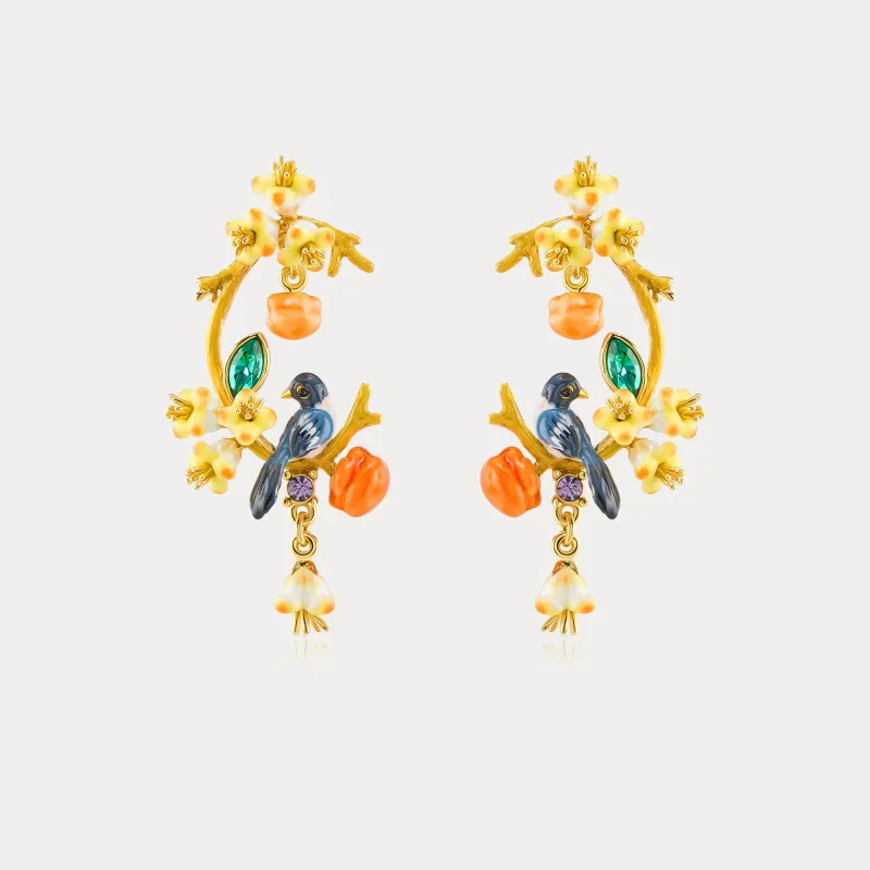 Magpie & Persimmon Blossom Earrings sold by Selenichast