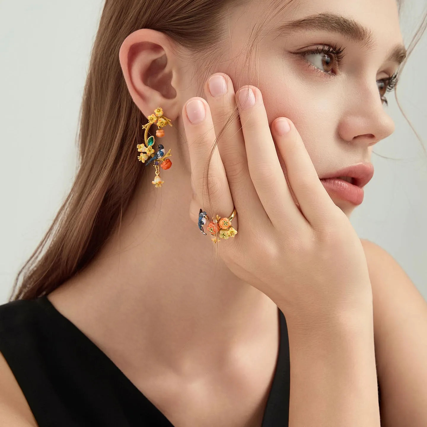 Magpie & Persimmon Blossom Earrings sold by Selenichast product image thumbnail 2