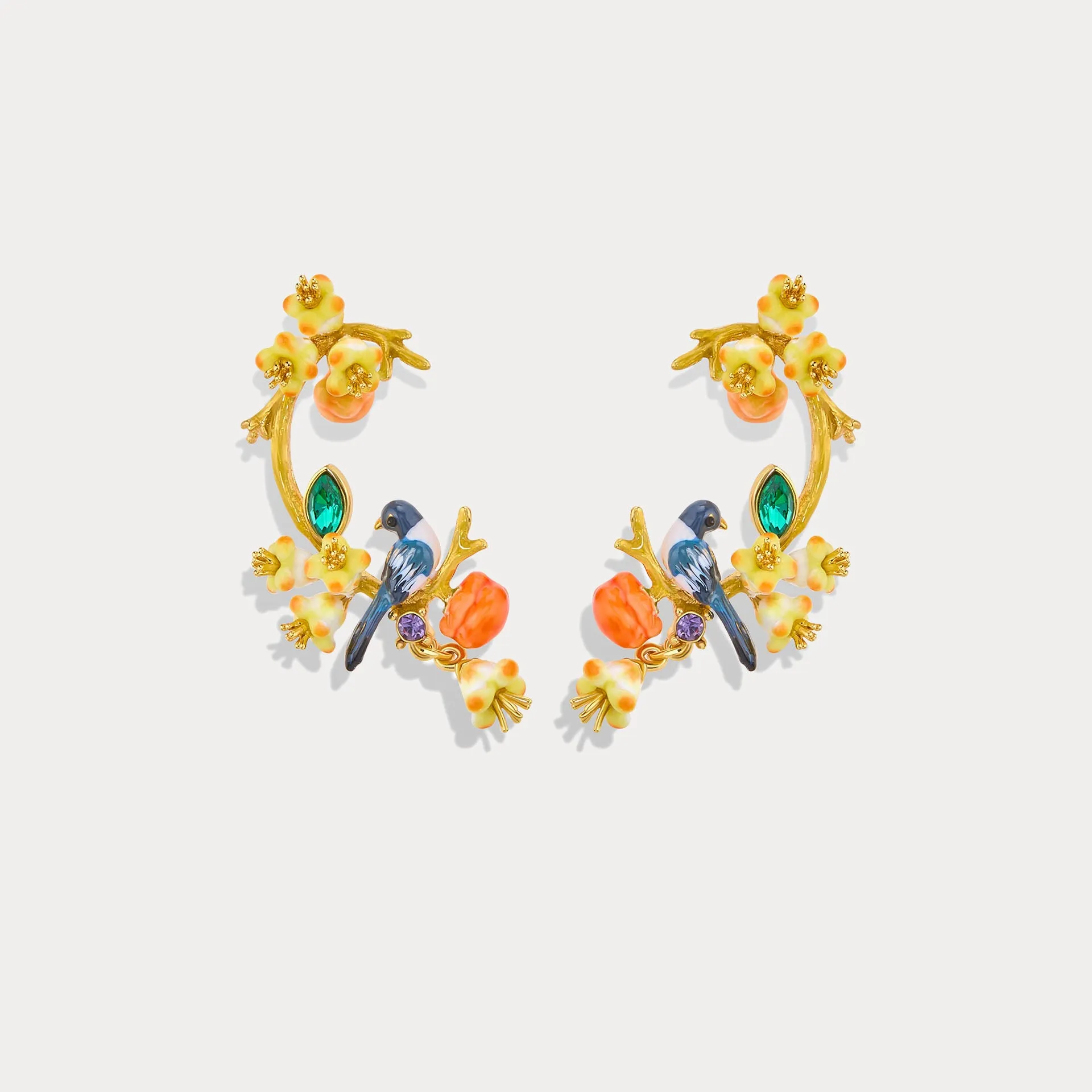 Magpie & Persimmon Blossom Earrings sold by Selenichast product image thumbnail 4