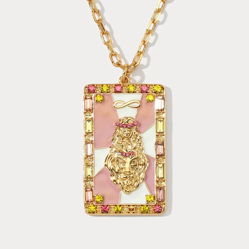 The Strength Tarot Necklace sold by Selenichast