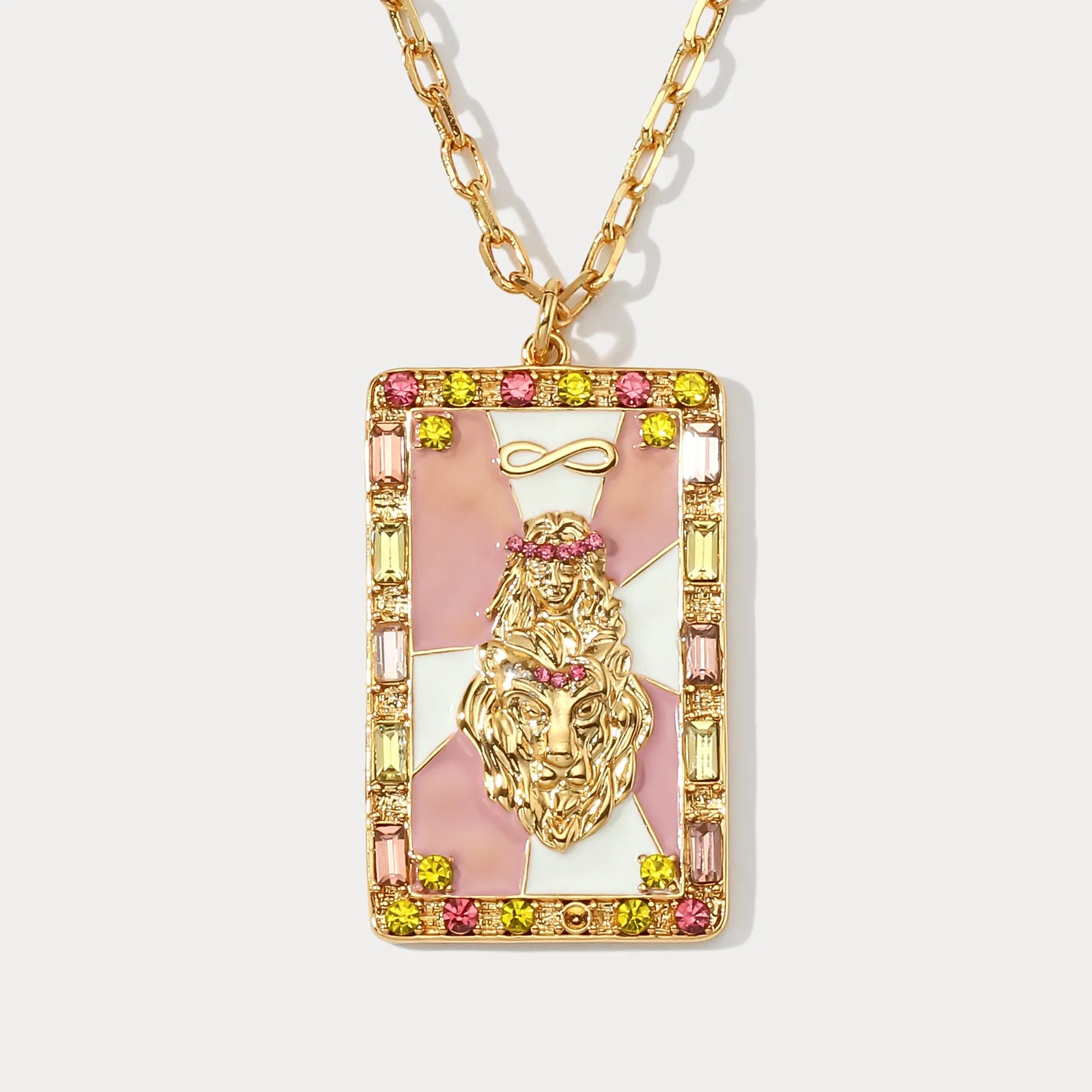 The Strength Tarot Necklace sold by Selenichast