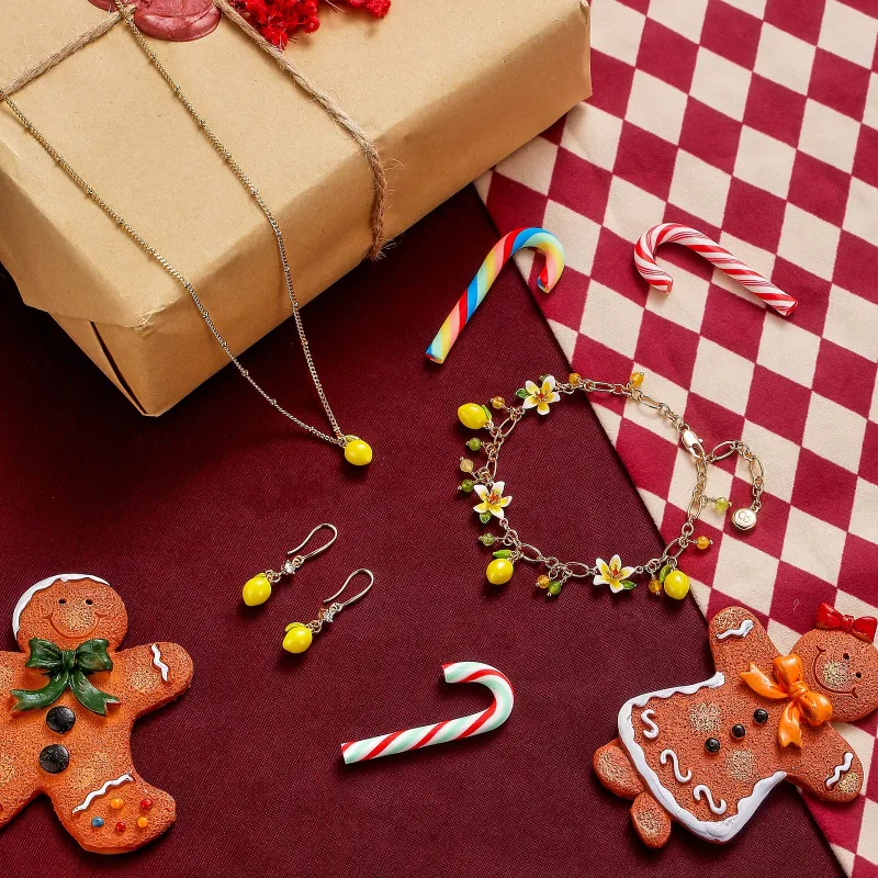 Lemon Jewelry Set with Gift Wrapping sold by Selenichast