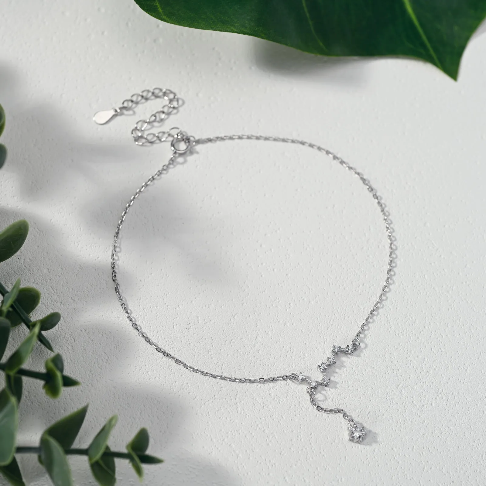 Silver North Star Anklet sold by Selenichast product image thumbnail 5