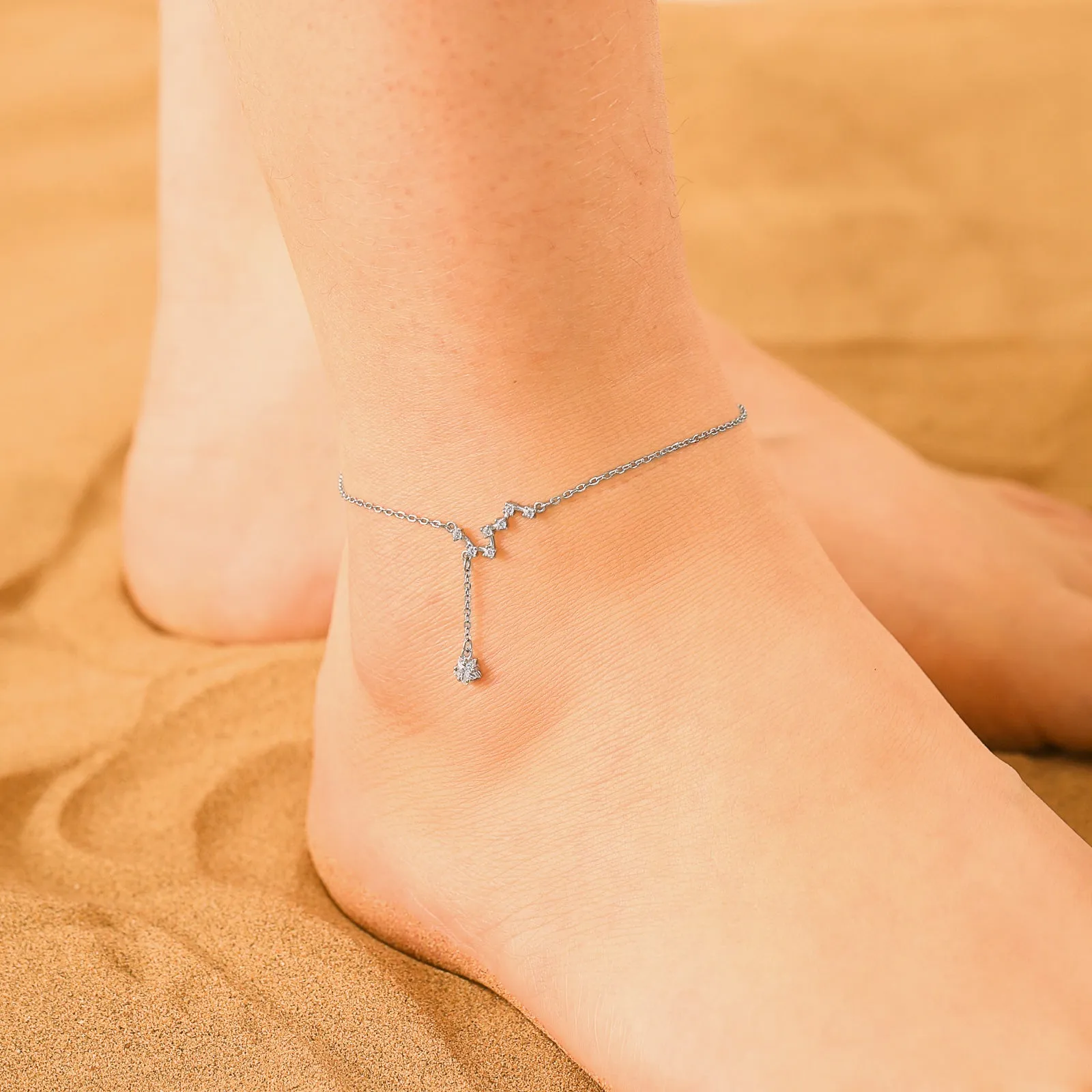 Silver North Star Anklet sold by Selenichast product image thumbnail 2