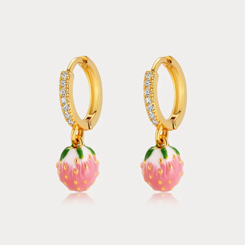 Strawberry Drop Earrings sold by Selenichast
