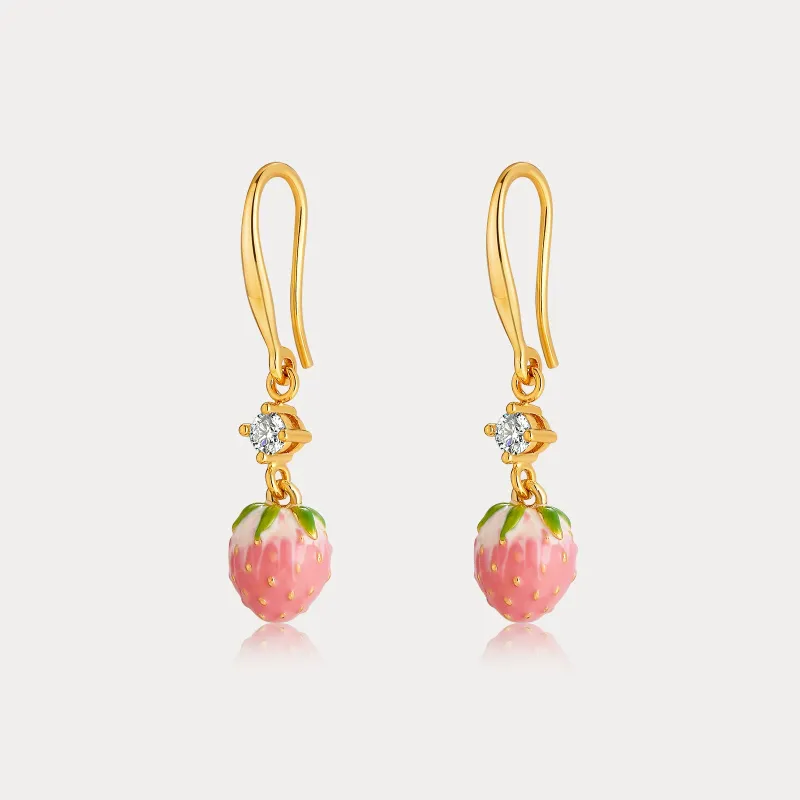 Strawberry Dangling Earrings sold by Selenichast