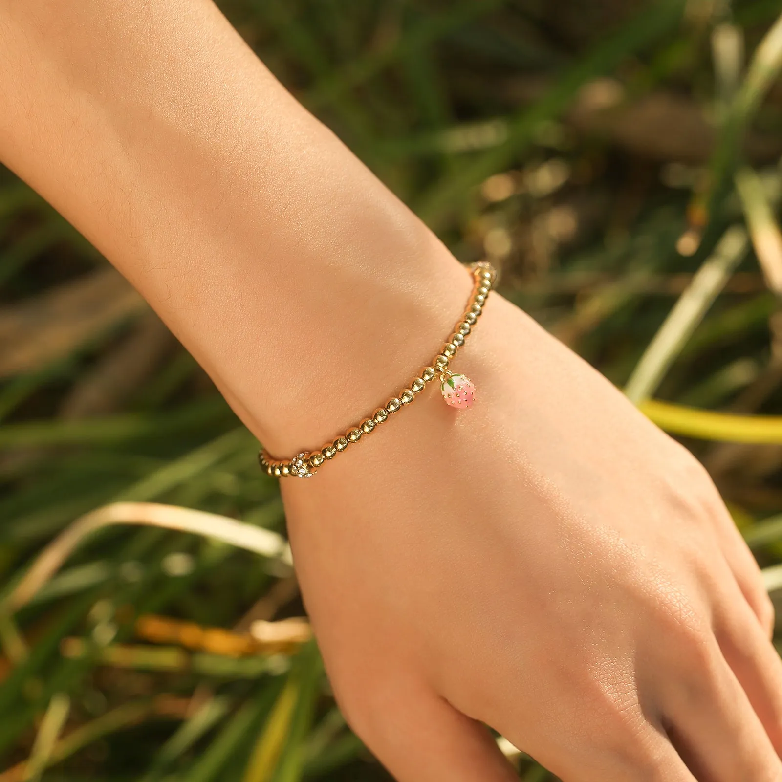 Strawberry Beads Bracelet sold by Selenichast product image thumbnail 4