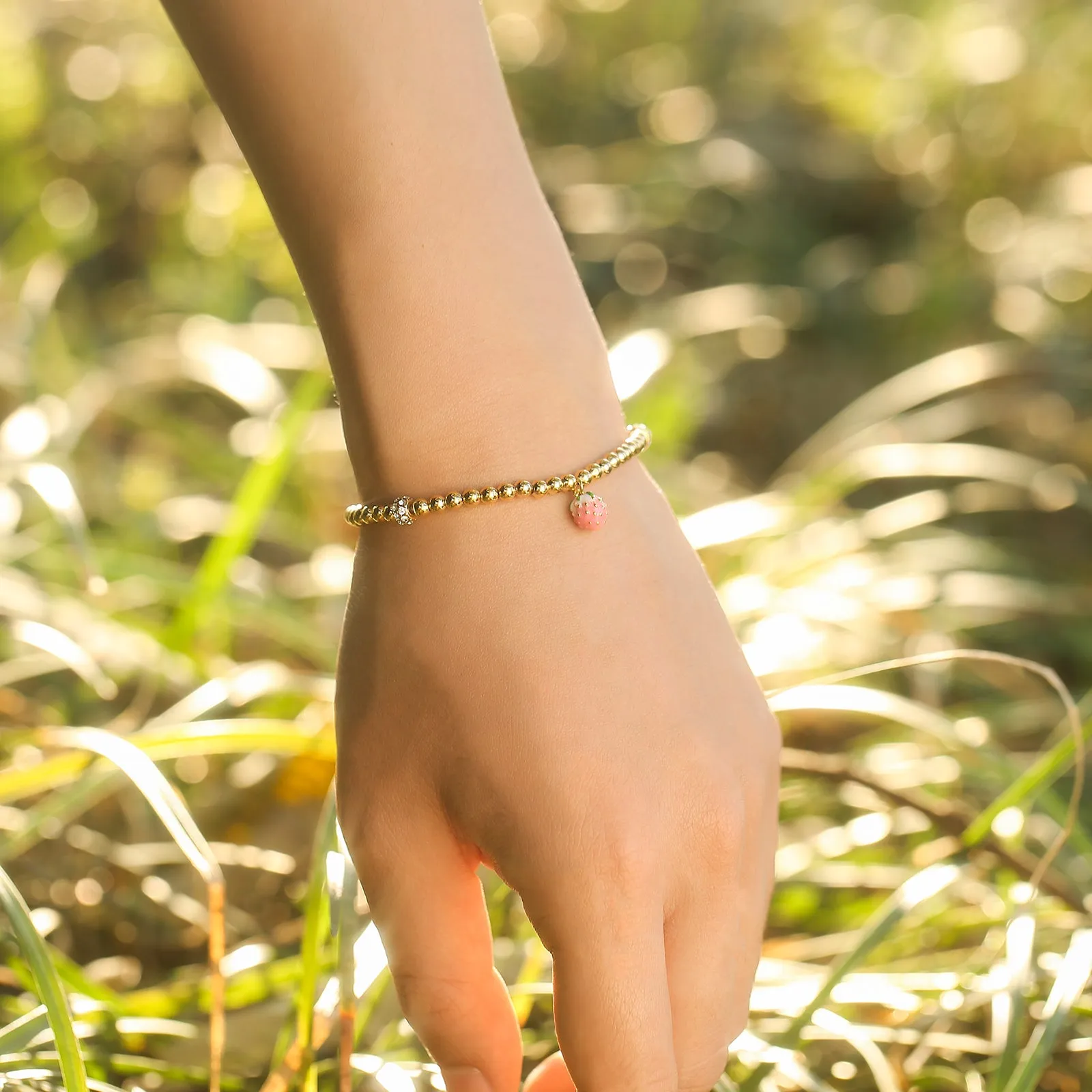 Strawberry Beads Bracelet sold by Selenichast product image thumbnail 3