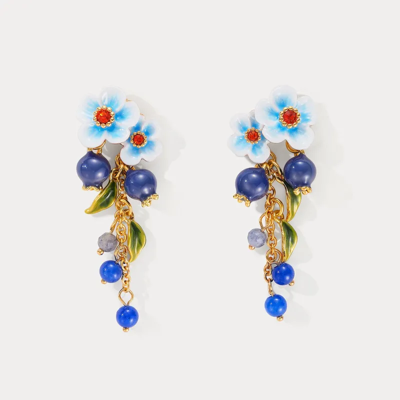 Blueberry Blossom Earrings sold by Selenichast