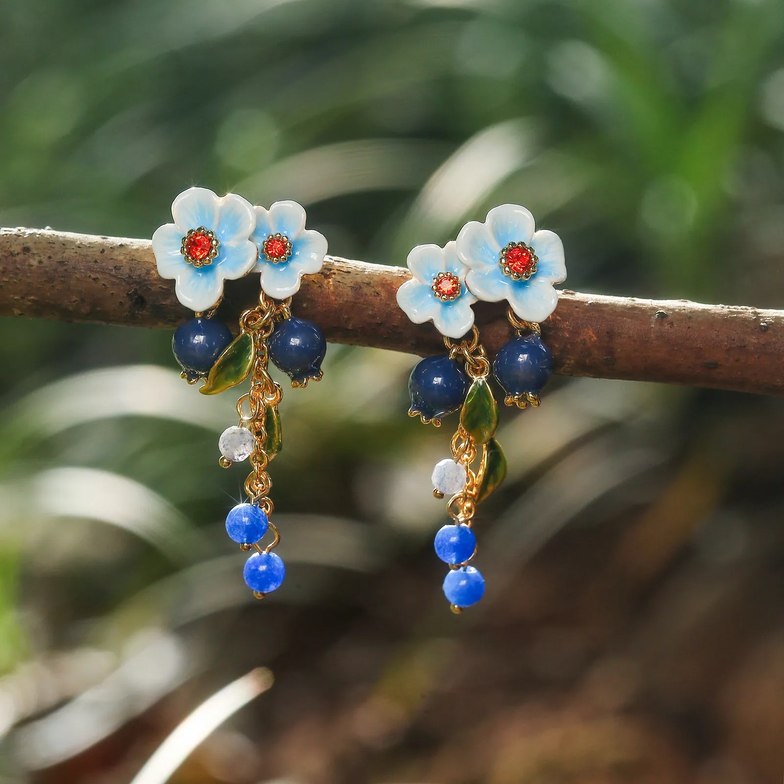 Blueberry Blossom Earrings sold by Selenichast product image thumbnail 3