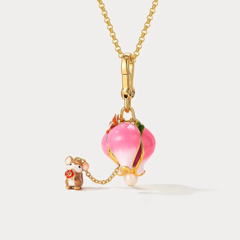 Rose Mouse Locket Necklace sold by Selenichast