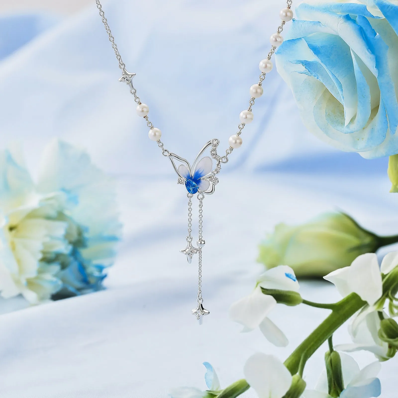 Butterfly Pearl Y Necklace sold by Selenichast product image thumbnail 4