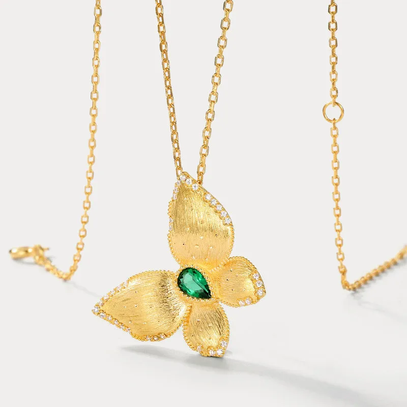 Emerald Butterfly Necklace sold by Selenichast product image thumbnail 3