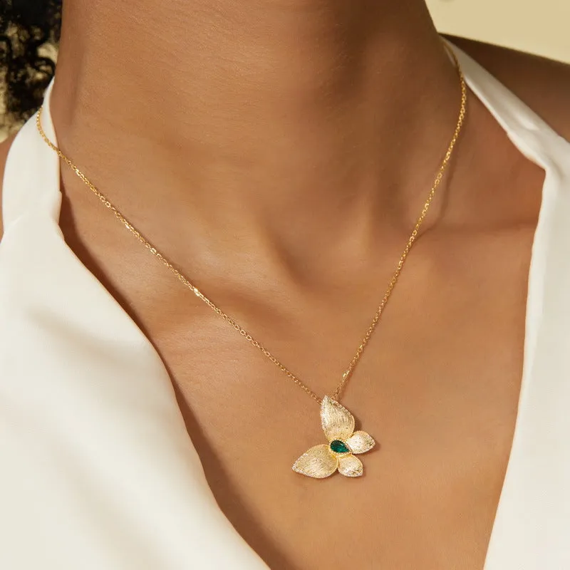 Emerald Butterfly Necklace sold by Selenichast product image thumbnail 2