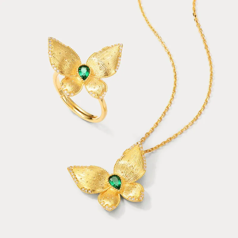 Emerald Butterfly Ring sold by Selenichast product image thumbnail 4