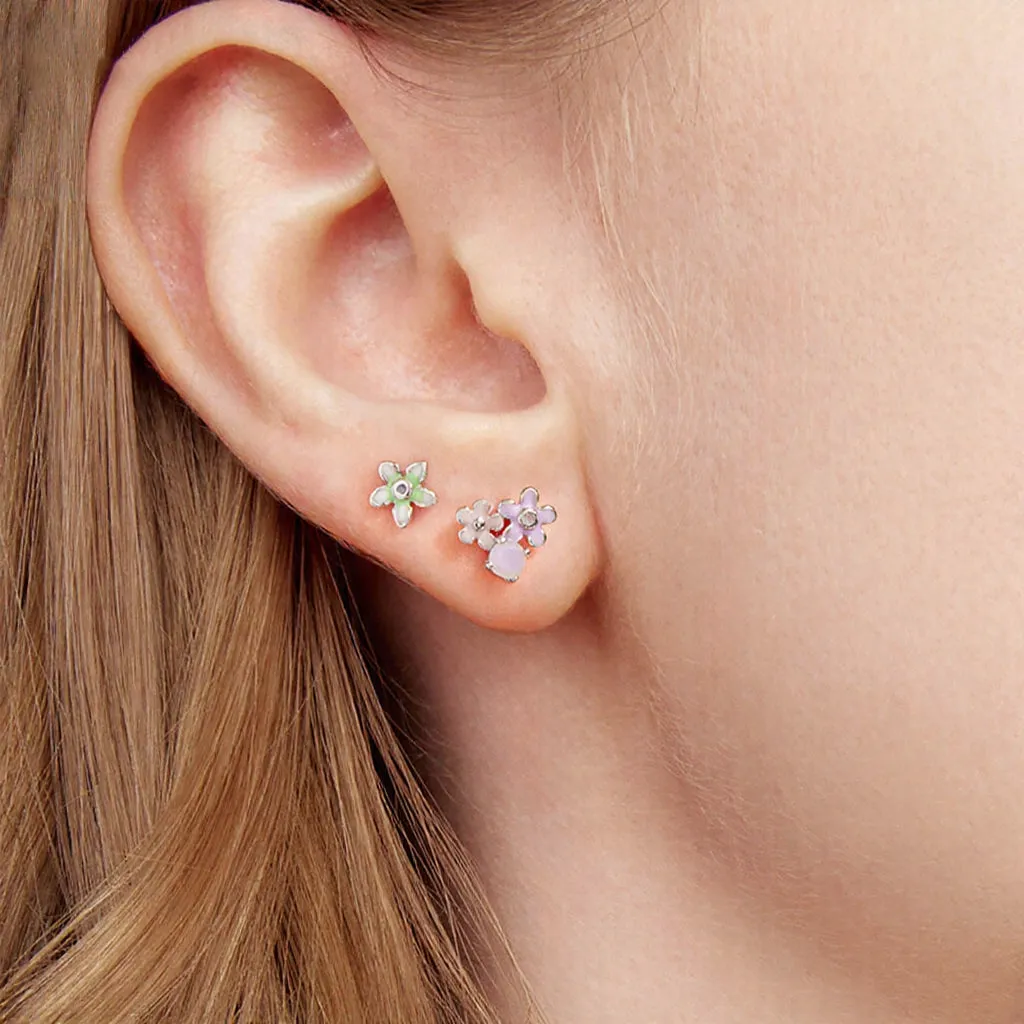 Purple Flower Stud Earrings sold by Selenichast product image thumbnail 3