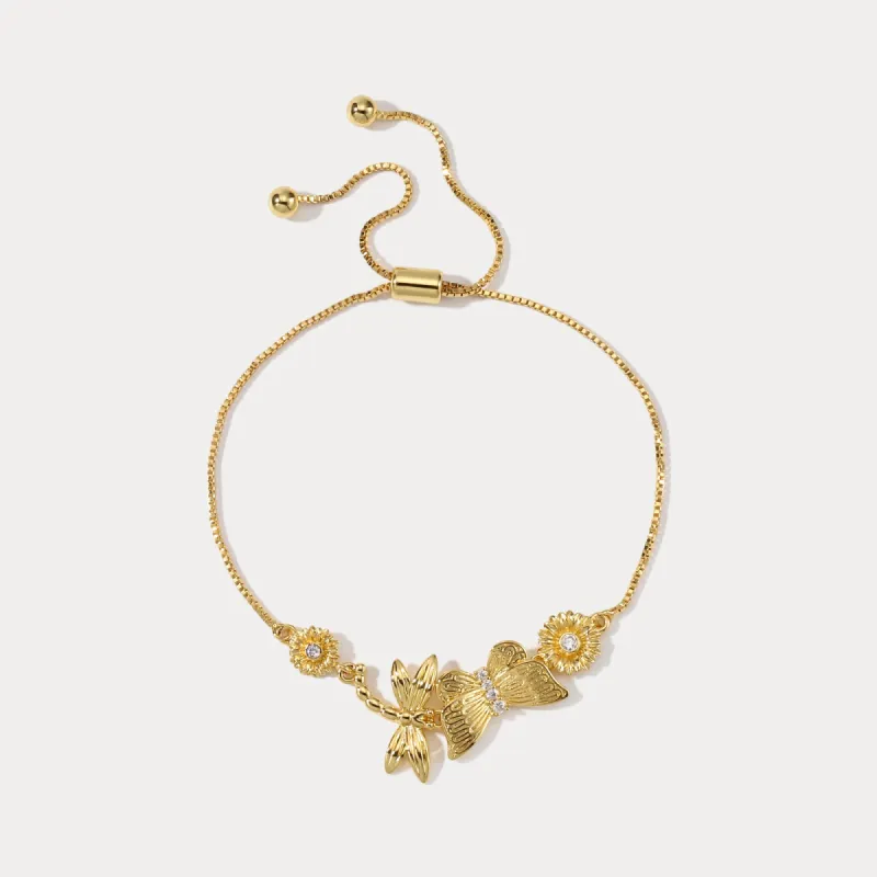 Butterfly & Dragonfly Diamond Bracelet sold by Selenichast