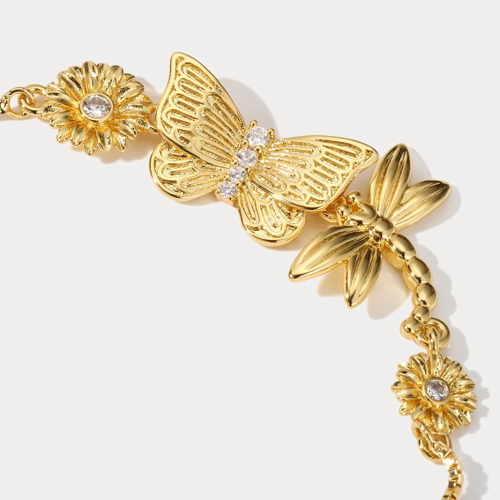Butterfly & Dragonfly Diamond Bracelet sold by Selenichast product image thumbnail 3