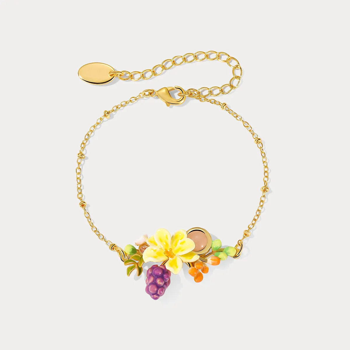 Sweet Grape Flower Bracelet sold by Selenichast