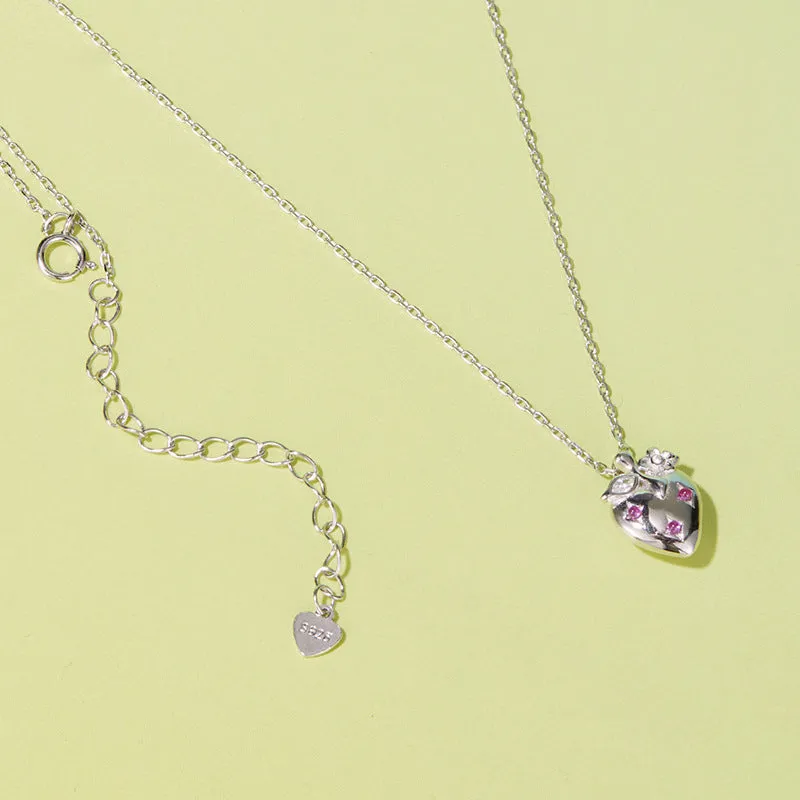 Strawberry Heart Necklace sold by Selenichast product image thumbnail 3