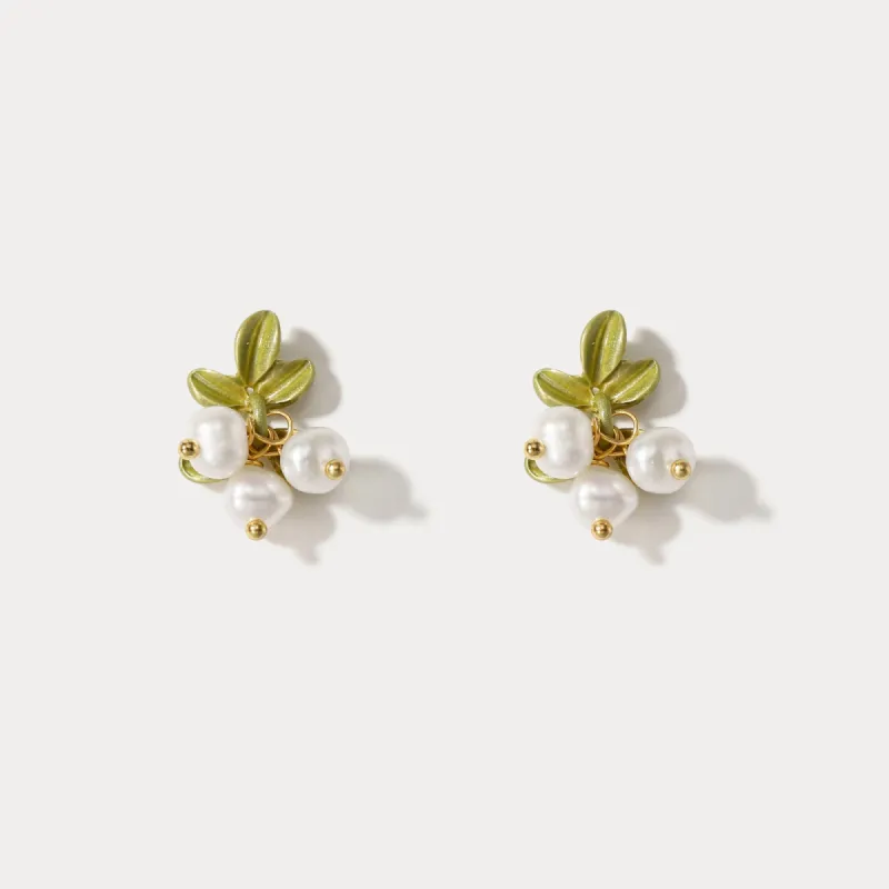 Lily of the Valley Stud Earrings sold by Selenichast