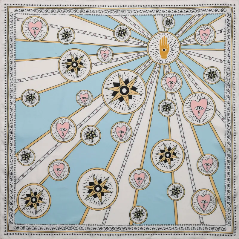 Evil Eye Silk Square Scarf sold by Selenichast