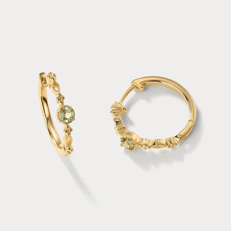 Peridot Hoop Earrings sold by Selenichast product image thumbnail 3