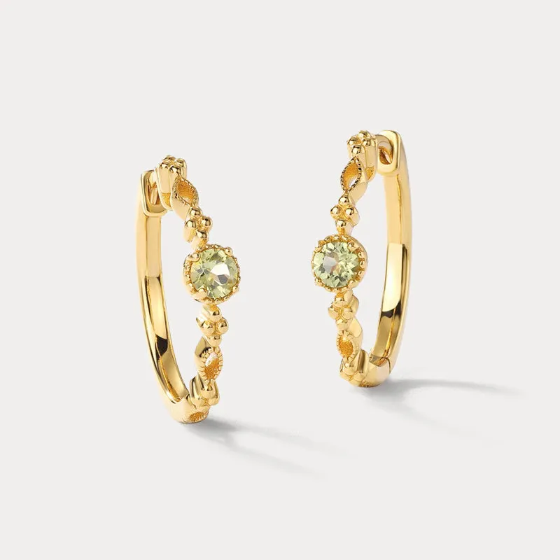 Peridot Hoop Earrings sold by Selenichast product image thumbnail 2