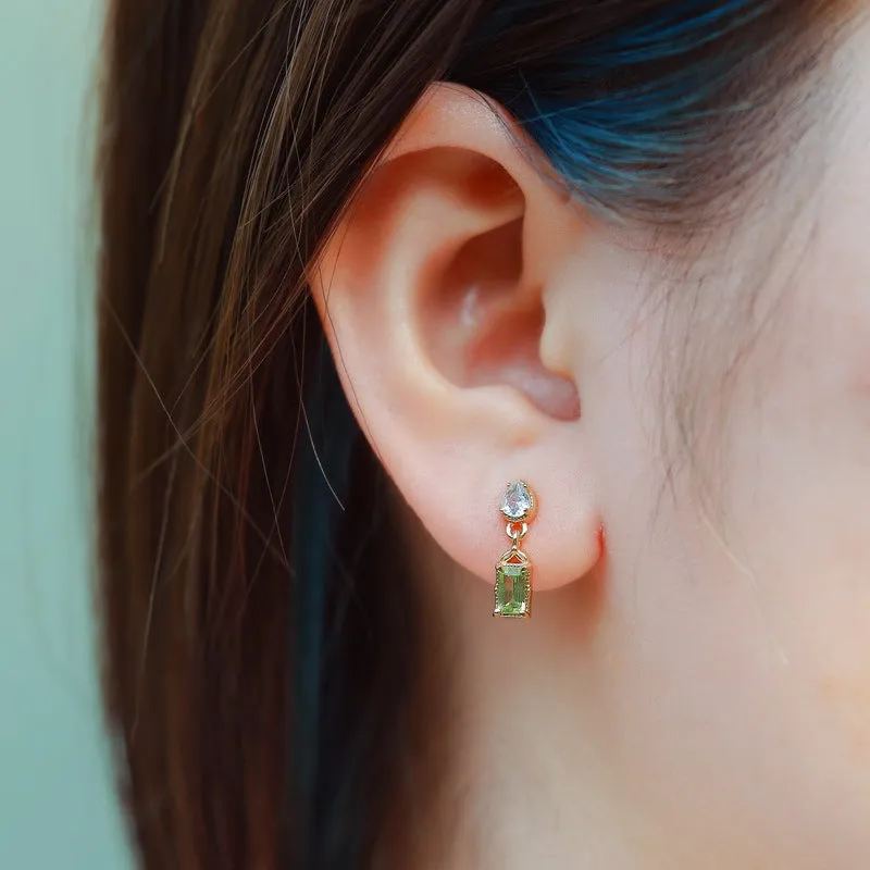Peridot Drop Earrings sold by Selenichast product image thumbnail 2