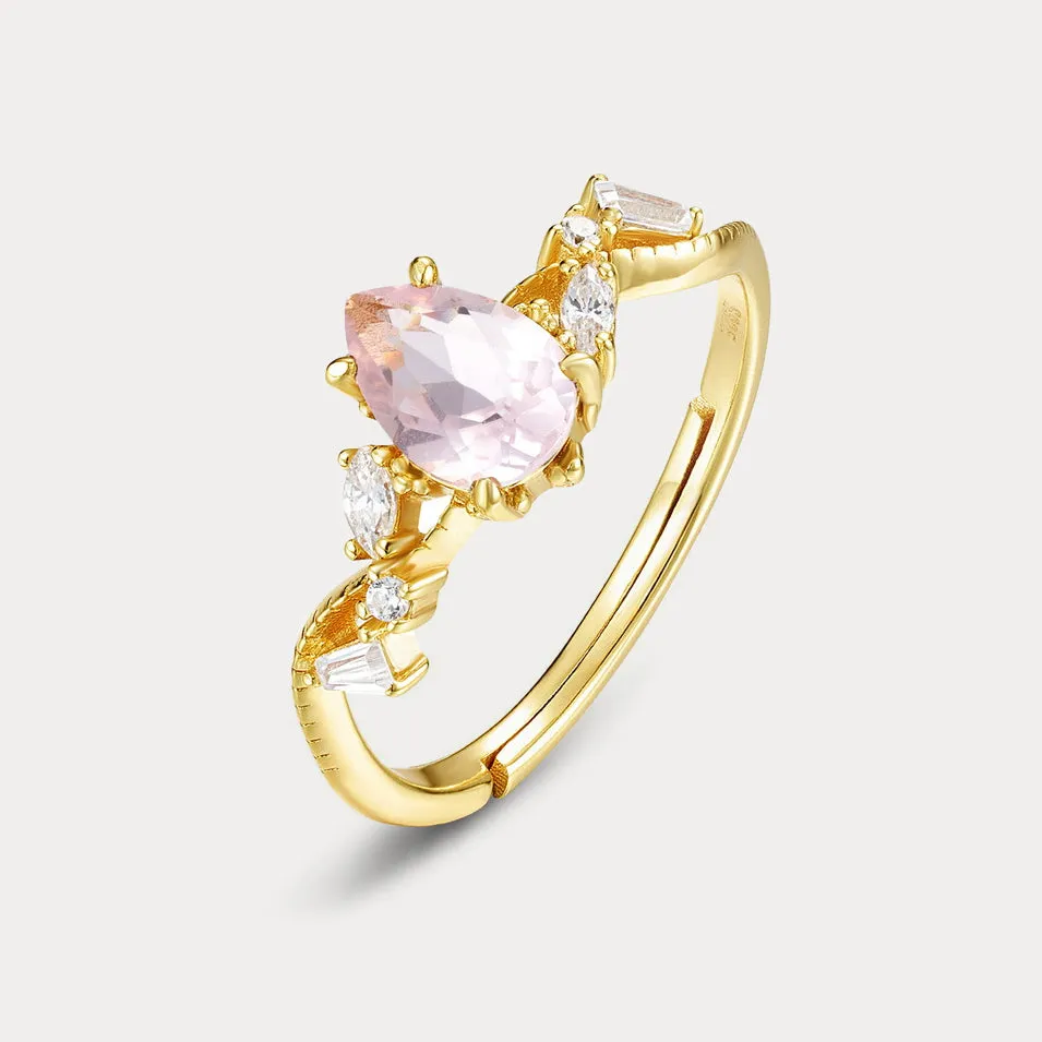 Pear Pink Crystal Ring sold by Selenichast