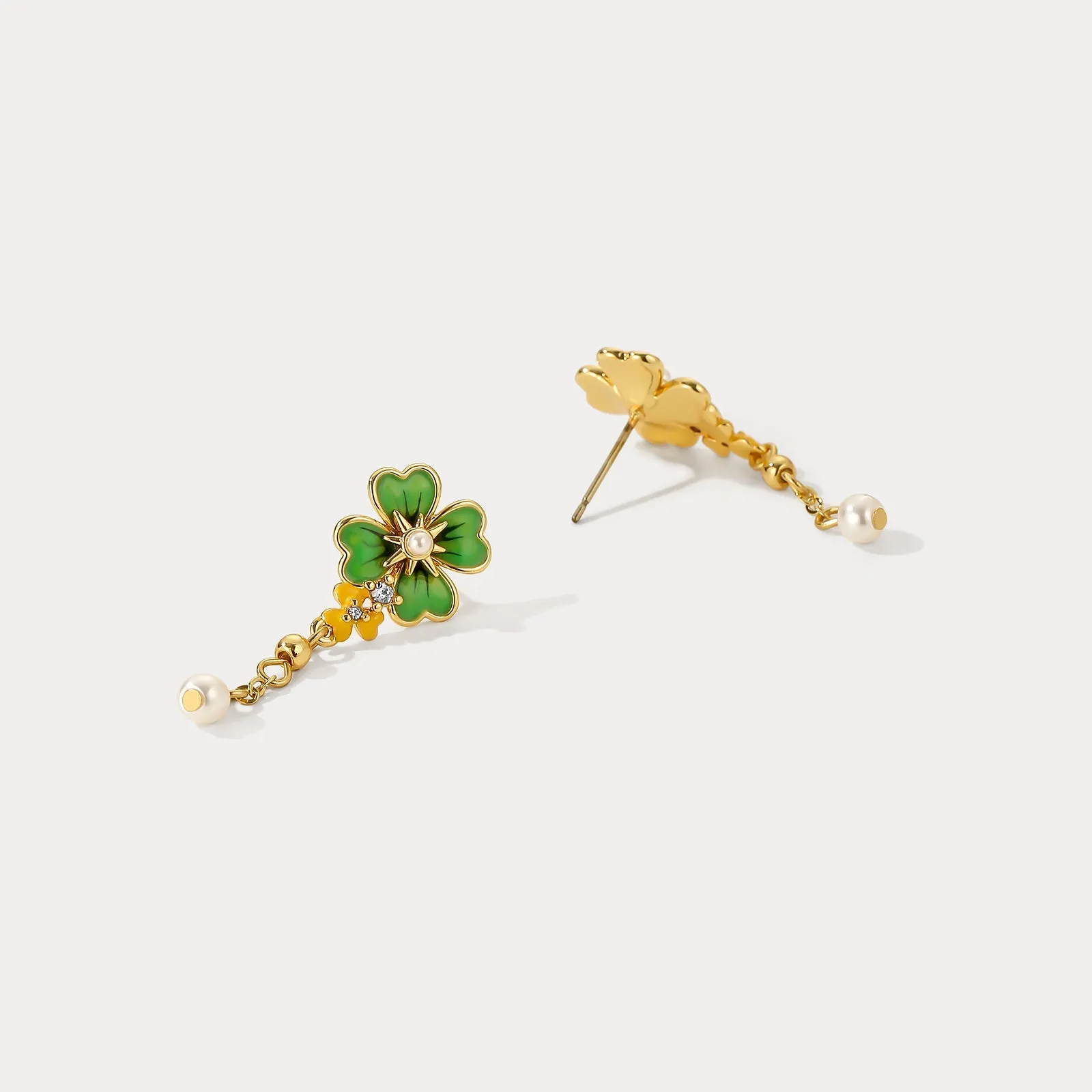 Four Leaf Clover Earrings sold by Selenichast product image thumbnail 4