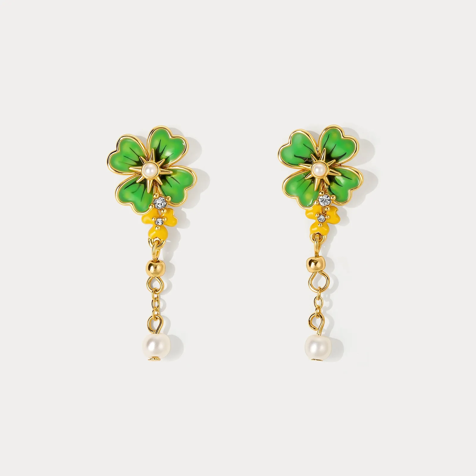 Four Leaf Clover Earrings sold by Selenichast