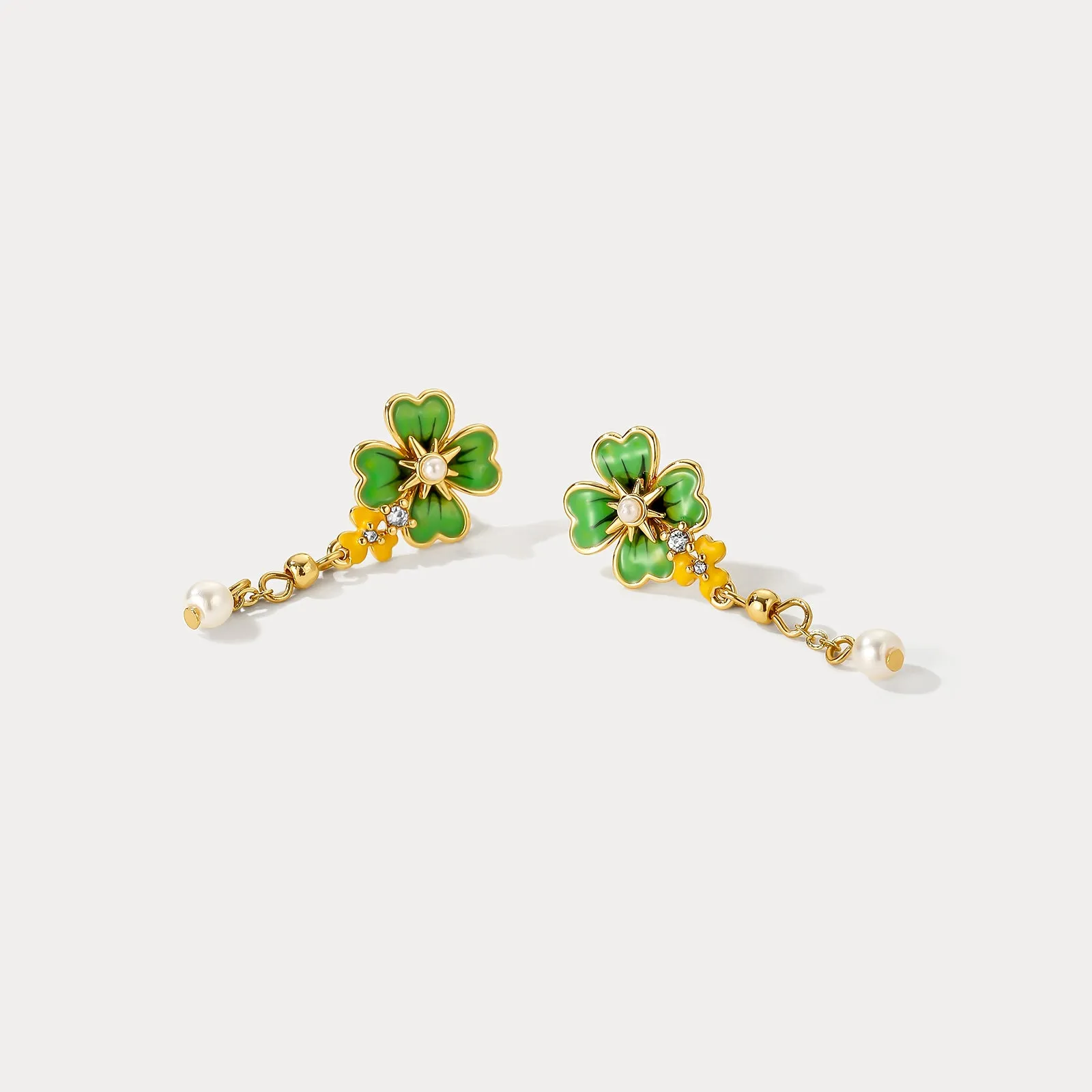 Four Leaf Clover Earrings sold by Selenichast product image thumbnail 2