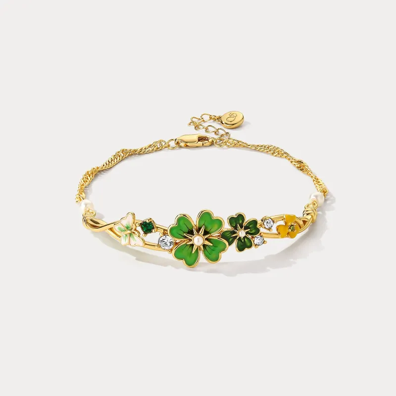 Four Leaf Clover Bracelet made by Selenichast