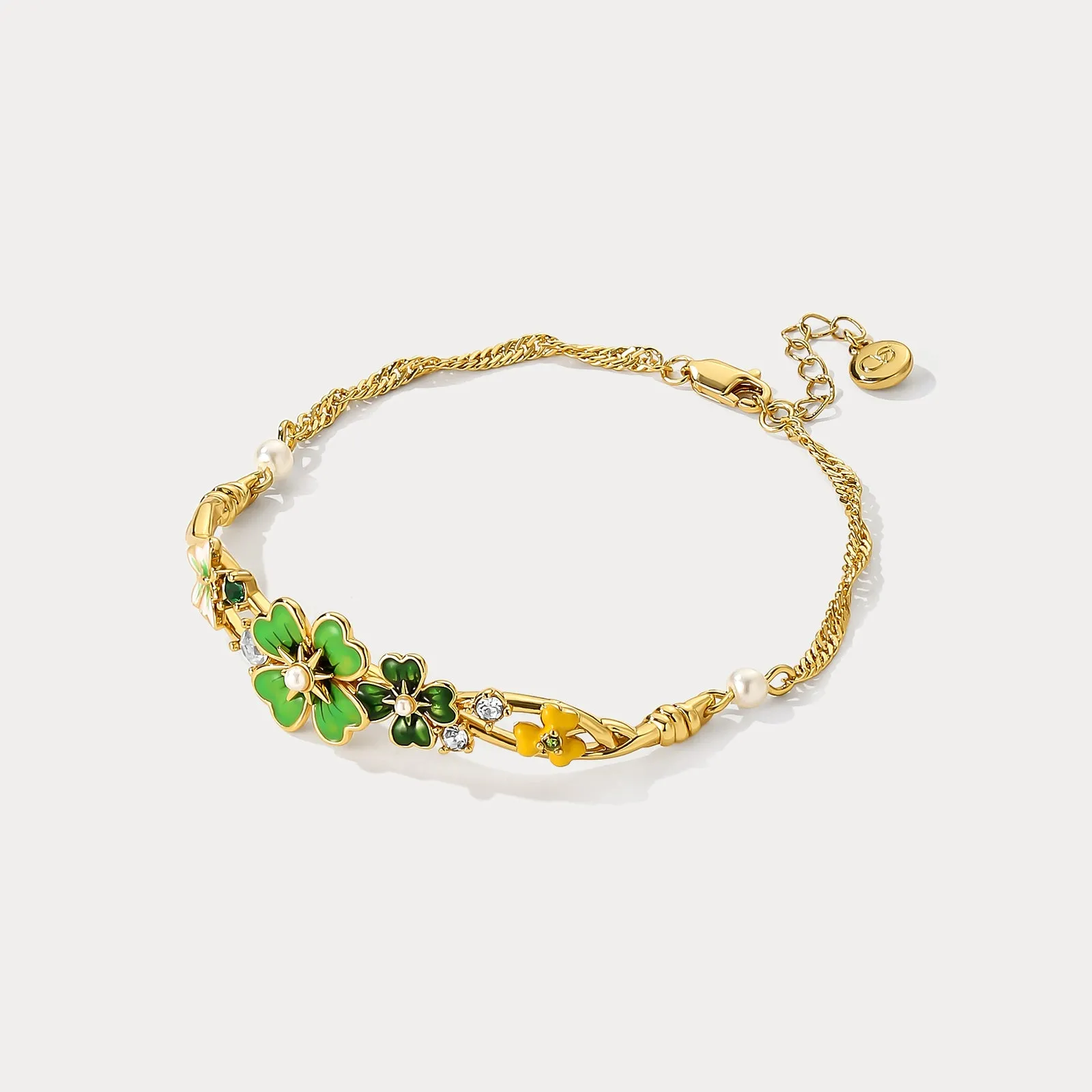 Four Leaf Clover Bracelet sold by Selenichast product image thumbnail 2