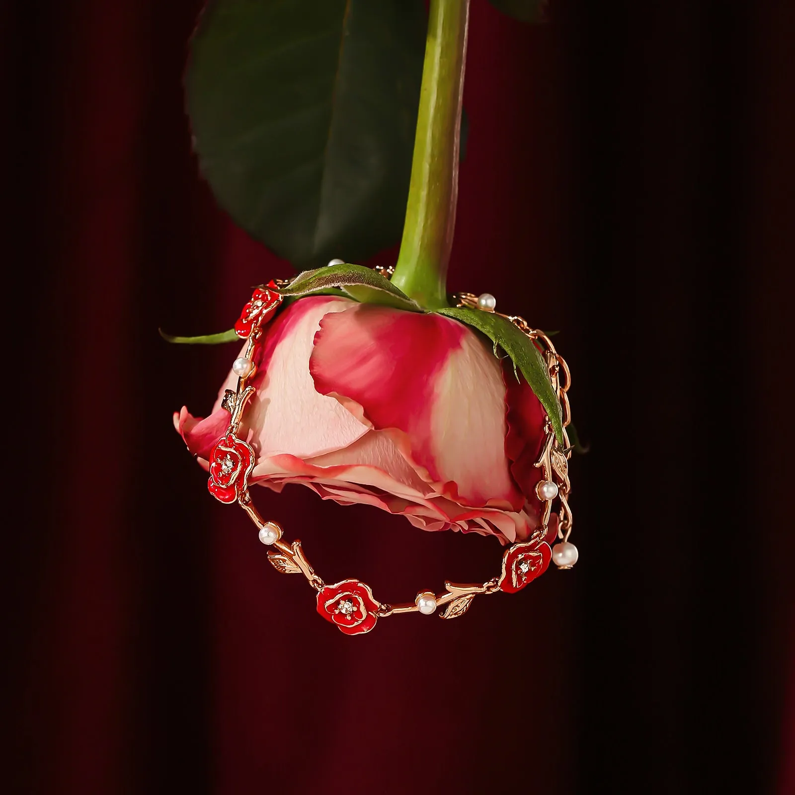 Gold Rose Bracelet sold by Selenichast product image thumbnail 2