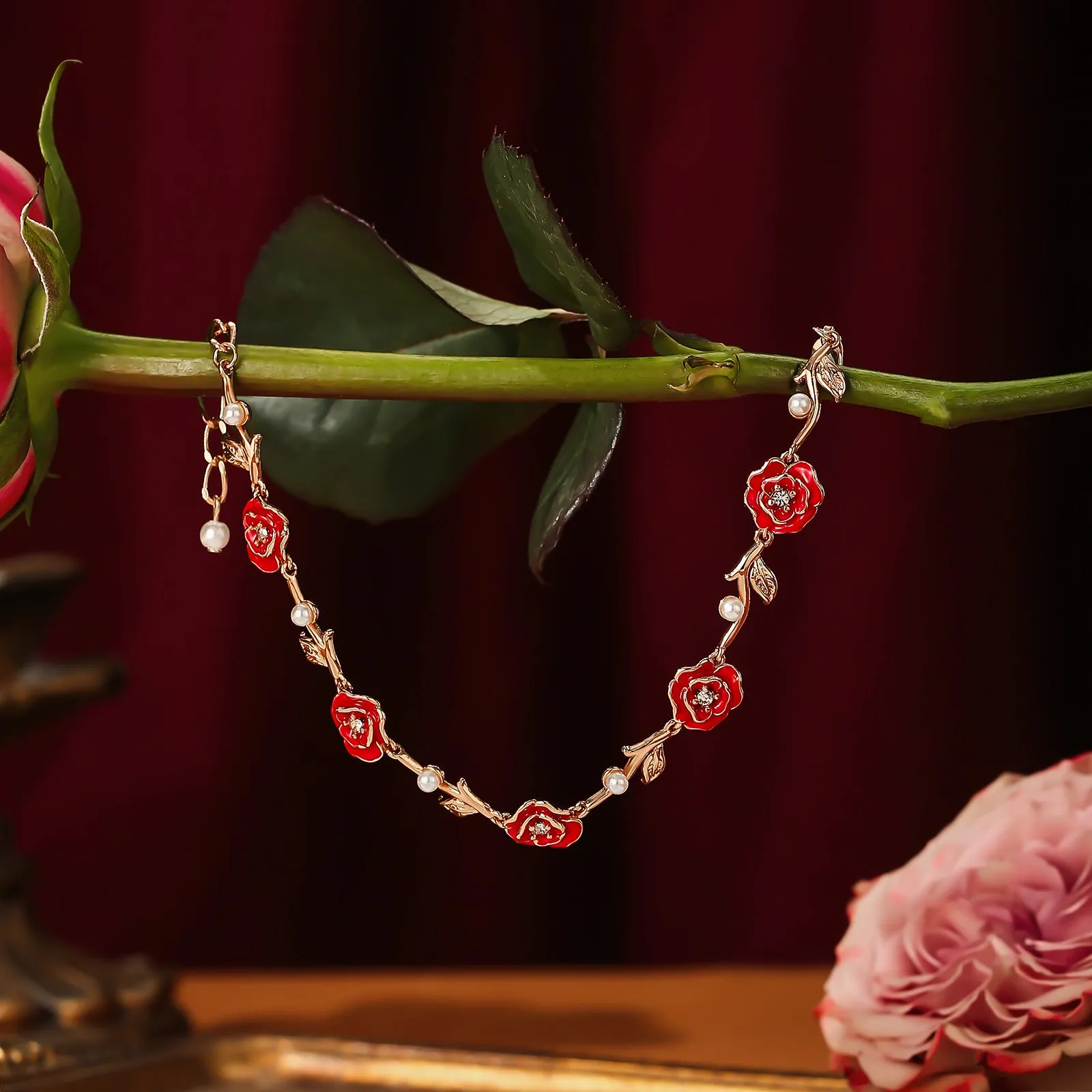 Gold Rose Bracelet sold by Selenichast product image thumbnail 3