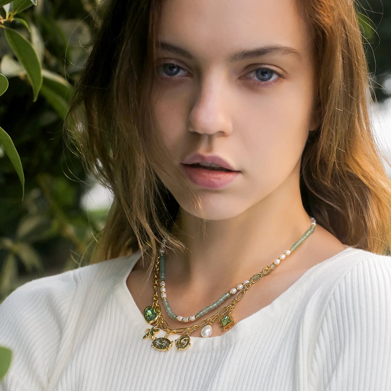 Evil Eye Charms Layered Necklace sold by Selenichast product image thumbnail 3