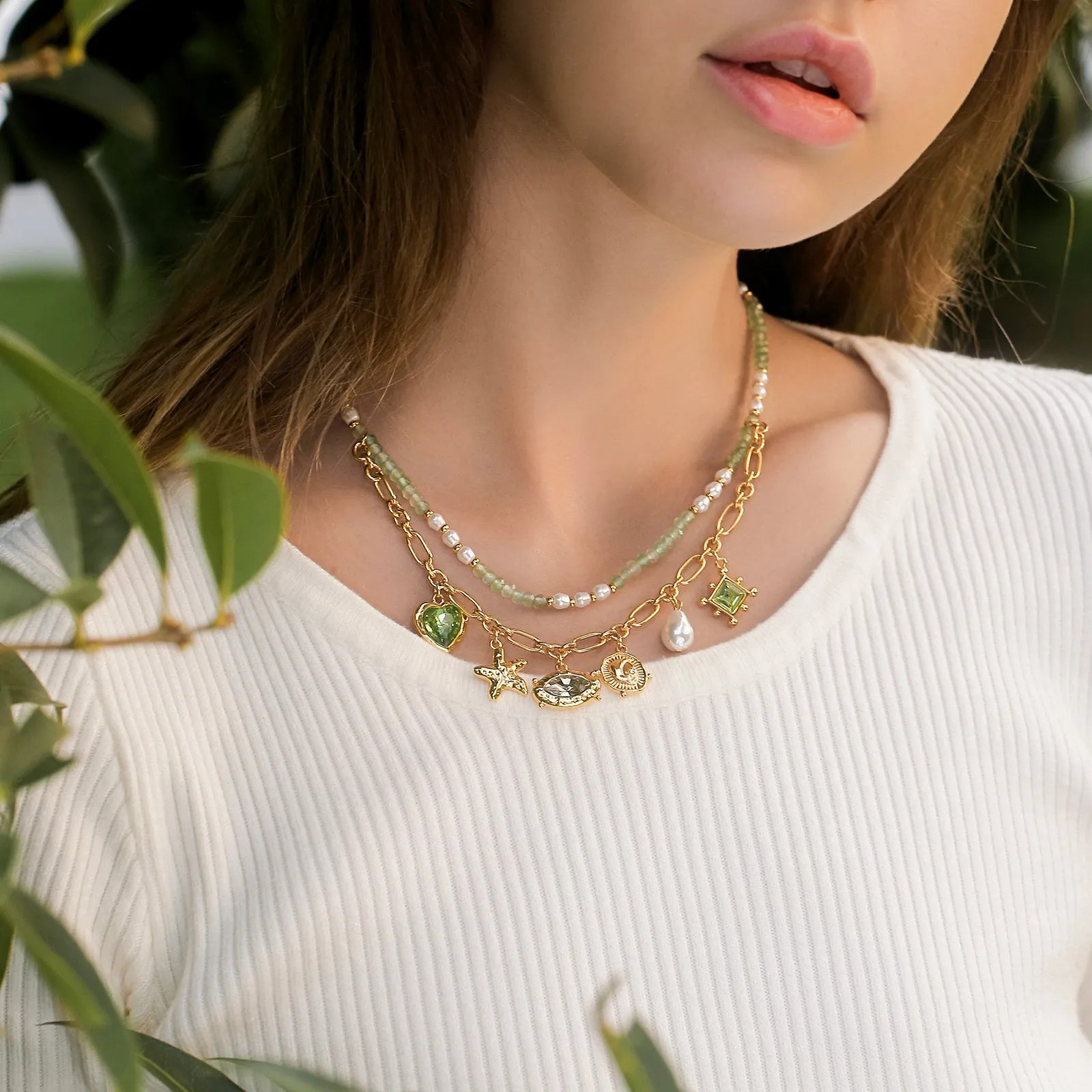 Evil Eye Charms Layered Necklace sold by Selenichast product image thumbnail 2