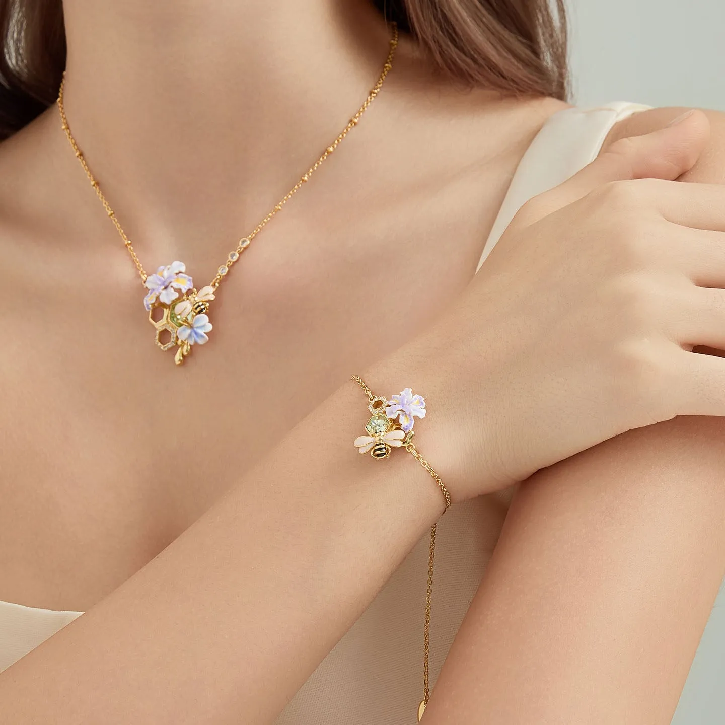 Iris Flower Bee Bracelet sold by Selenichast product image thumbnail 3